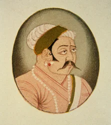 Retrato de Rao Jodhaji, Jodhpur, Rajastán, India
