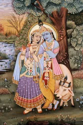 Pinturas en miniatura de Radha Krishna