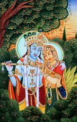 Pinturas en miniatura de Radha Krishna