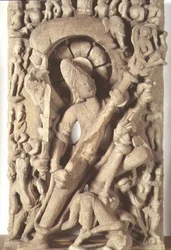 Siva en la forma de Andhakari-Gajantakari, dinastía Kalachuri