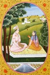 Año Calendario Cuadro y Pintura para un mes hindú Ash Ad, India