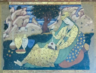 Fresco del palacio Chehel Sotoun, Isfahán, Irán