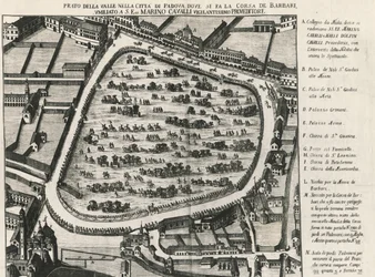 Antiguo diseño de Prato della Valle, la plaza más grande de Padua, Italia