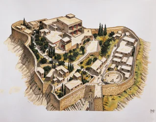 Reconstrucción de la antigua Micenas
