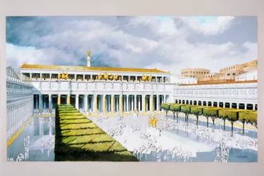 Reconstrucción de la plaza del Foro de Trajano, Roma