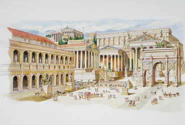 Foro Romano (litografía a color)