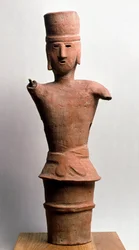 Haniwa funerario de terracota, período Kofun siglo III-VI