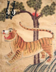 Seonangsin (pigmento natural sobre papel)