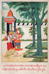 Mahajanaka Jataka. ca. 1910 (ilustración)