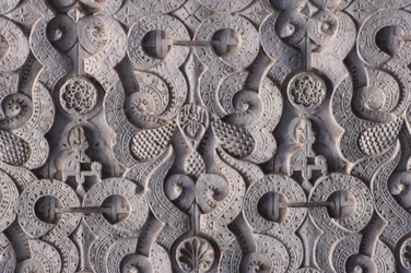 (detalle) de una pared, construida por los Saadíes en 1565