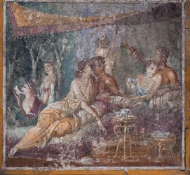 Escena de banquete, Pompeya