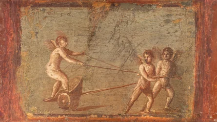 Cupidos en un carro, Herculano