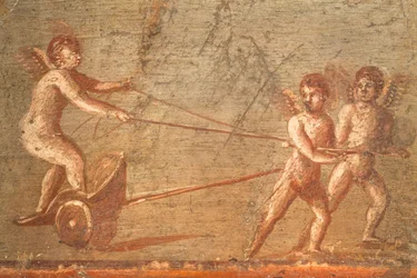 Cupidos en un carro, Herculano