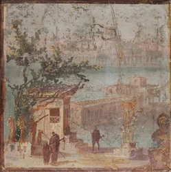 Paisaje con estatuas