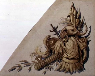Trofeos de armas neoclásicos: India, c.1825