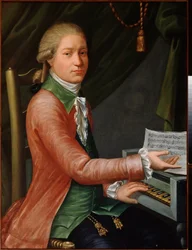 Retrato del compositor Yevstigney Fomin (1761-1800). Pintura de un maestro ruso, óleo sobre lienzo, hacia 1780. Arte ruso