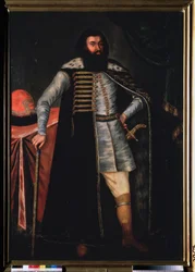 Retrato del Conde Iván Repnin (?). Pintura de un maestro ruso, óleo sobre lienzo, 2ª mitad del siglo XVII. Antiguo arte ruso. Museo Estatal Ruso, San Petersburgo.