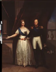 Retratos del emperador Alejandro I (1777-1825), con su esposa (Elisabeth Alexeievna, nee Princess Louise Augusta of Baden