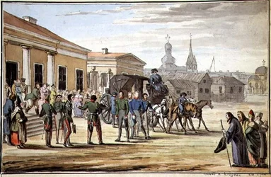 Soldados rusos llegando a Krasnoy