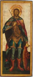 San Alejandro Nevski (1220-1263) - (Saint-Alexandre-Nevski) - San Alejandro Nevski - Icono ruso. Temple sobre tabla, Segunda Mitad del siglo XVIII. Dimensión : 142,5x61 cm Museo Ikonen Recklinghausen