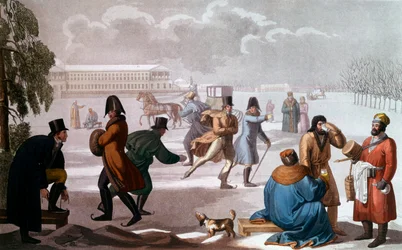 Patinadores en San Petersburgo