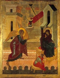 La Anunciación Icono ruso de 1560