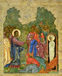 La resurrección de Lázaro, Escuela de Nóvgorod