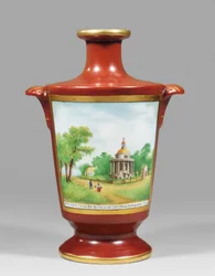 Jarrón que representa a un cosaco zaporogo, c.1825