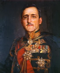 Rey Alejandro I de Yugoslavia (óleo sobre lienzo)
