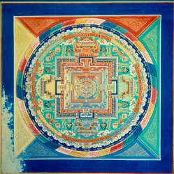 Mandala de Sarvavid Vairocana, techo del palacio Potala en Lhasa, Tíbet