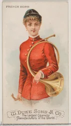 Trompa, de la serie Instrumentos Musicales N82 para cigarrillos marca Duke, 1888