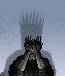 Macbeth, 2000 (scratchboard, coloreado digitalmente)