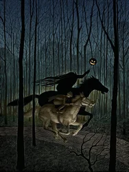 La leyenda de Sleepy Hollow, 2012 (scratchboard, coloreado digitalmente)