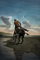 The Playboy of the Western World, 2009 (scratchboard, coloreado digitalmente)