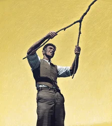 The Rainmaker, 2000 (scratchboard, coloreado digitalmente)