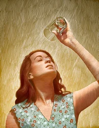 The Rainmaker, 2019 (scratchboard, coloreado digitalmente)