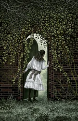 El jardín secreto, 2004 (scratchboard, coloreado digitalmente)