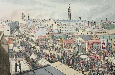 Dibujo de la Feria de Glasgow, de The Glasgow Looking Glass