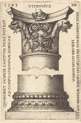 Capitel y base de una columna