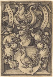 Escudo de armas con un gallo