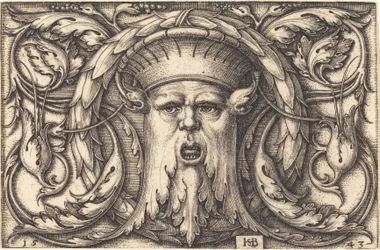 Ornamento con una máscara