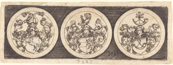 Tres Medallas con Escudos de Armas