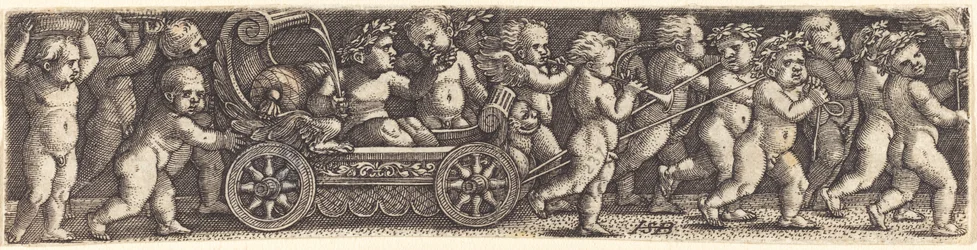 Procesión triunfal de niños