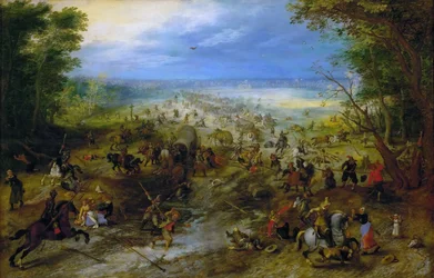 Ataque a un tren de vagones, c. 1612