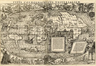 Typus Cosmographicus Universalis (Mapamundi), c.1532 (xilografía)
