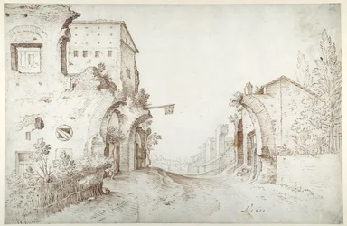 Posada junto a las ruinas de un acueducto