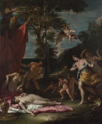 Baco y Ariadna, c1700