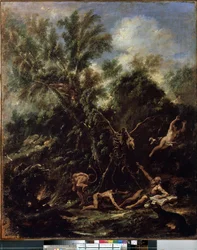 La tentación de San Antonio (La Tentación de San Antonio). Pintura de Sebastiano Ricci (1659-1734)