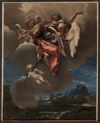 Estudio para "Apoteosis de un santo" (para San Bernardino dei Morti, Milán), c.1695 (óleo sobre lienzo)