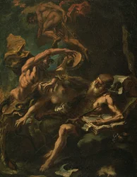 La tentación de San Antonio (óleo sobre lienzo)